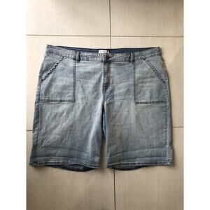 Lane Bryant Shorts Mid Rise Boyfriend Bermuda Denim
